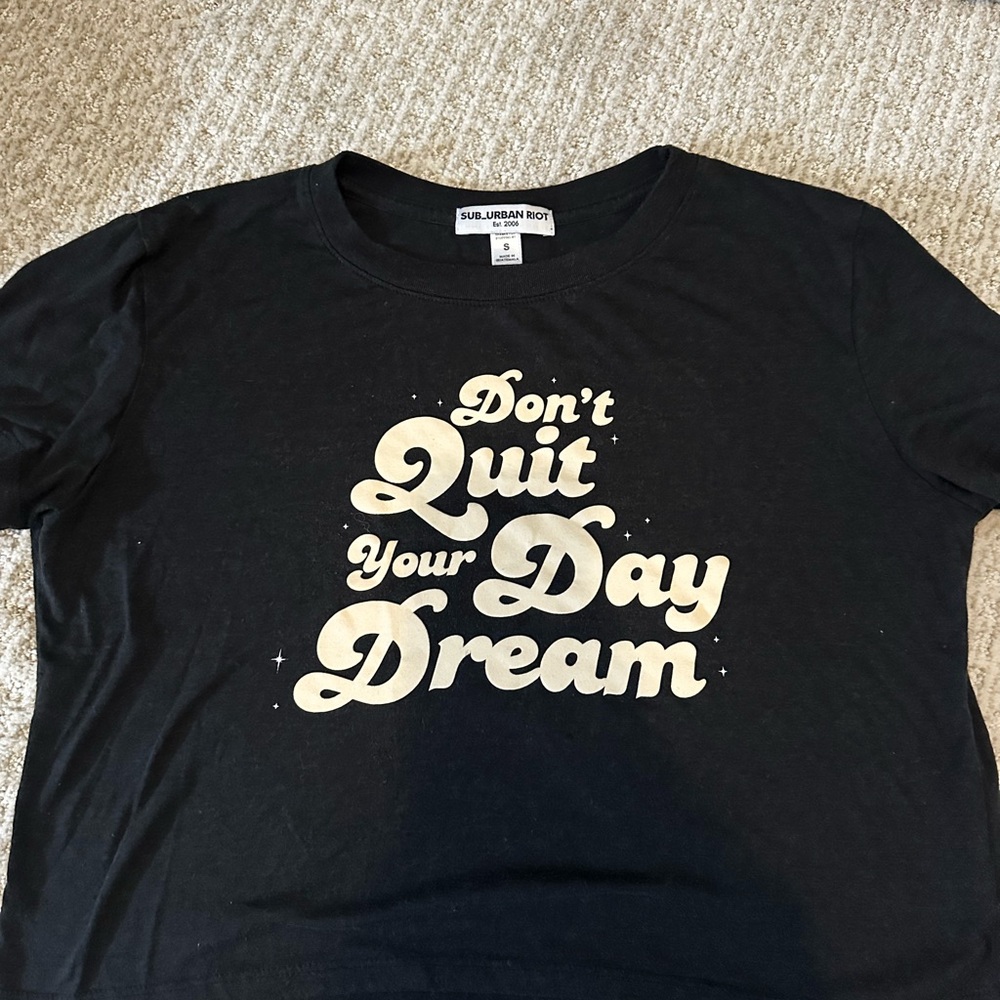 Sub_Urban Riot Black Tee with Cream Graphic